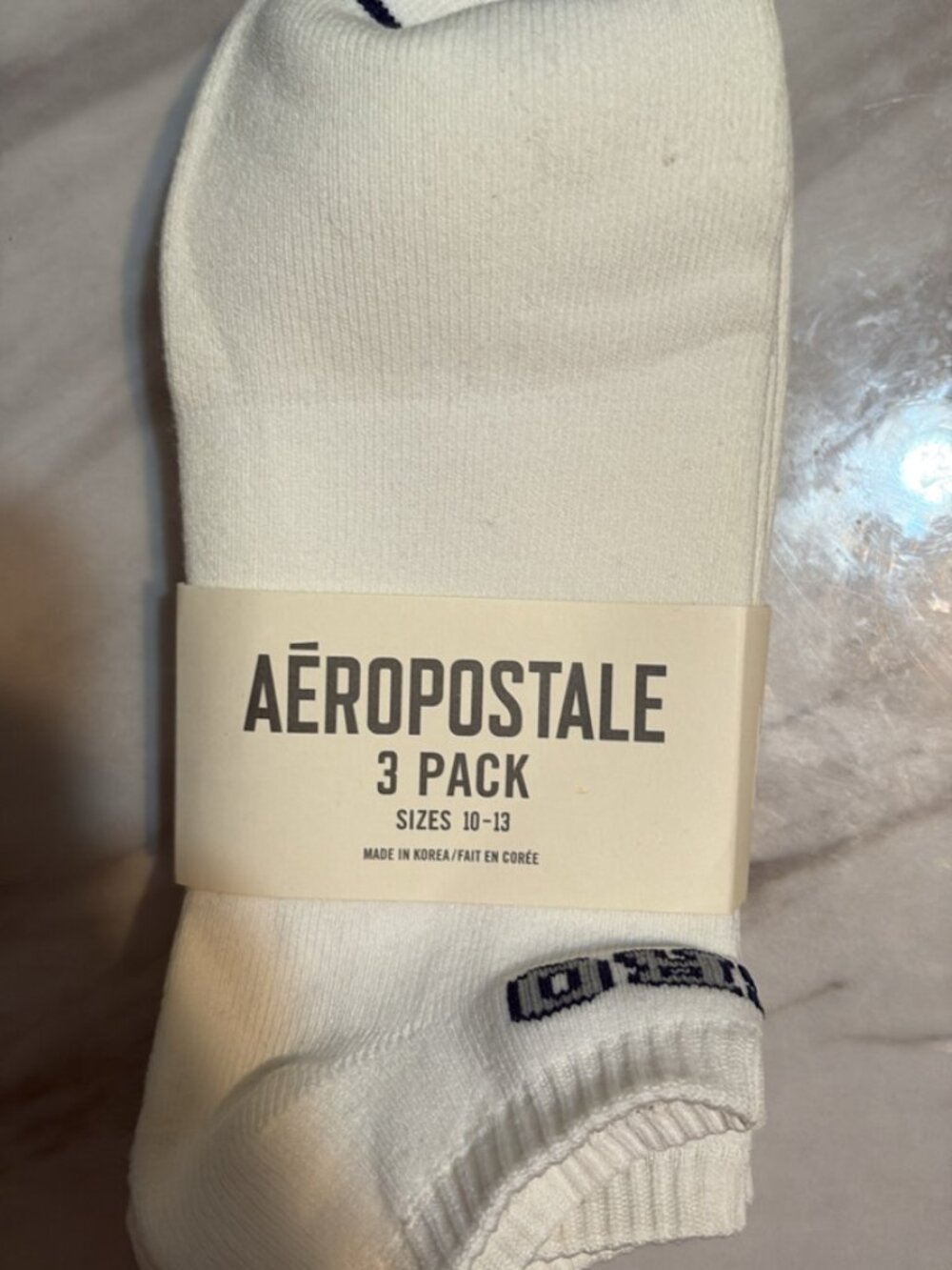 Aéropostale 3-Pack Ankle Socks – Size 10-13 – New